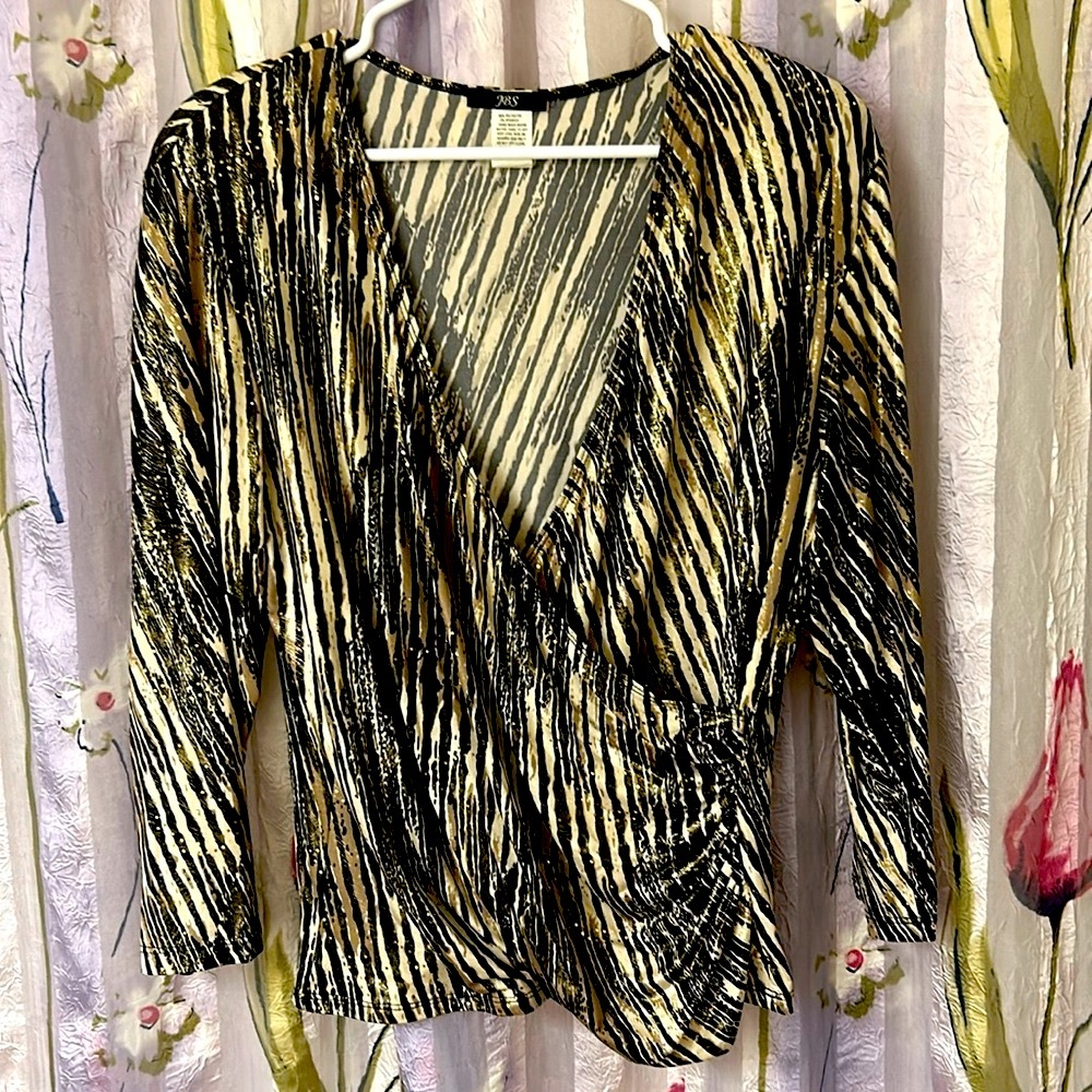3/4 Sleeve Sparkling Multicolor Blouse